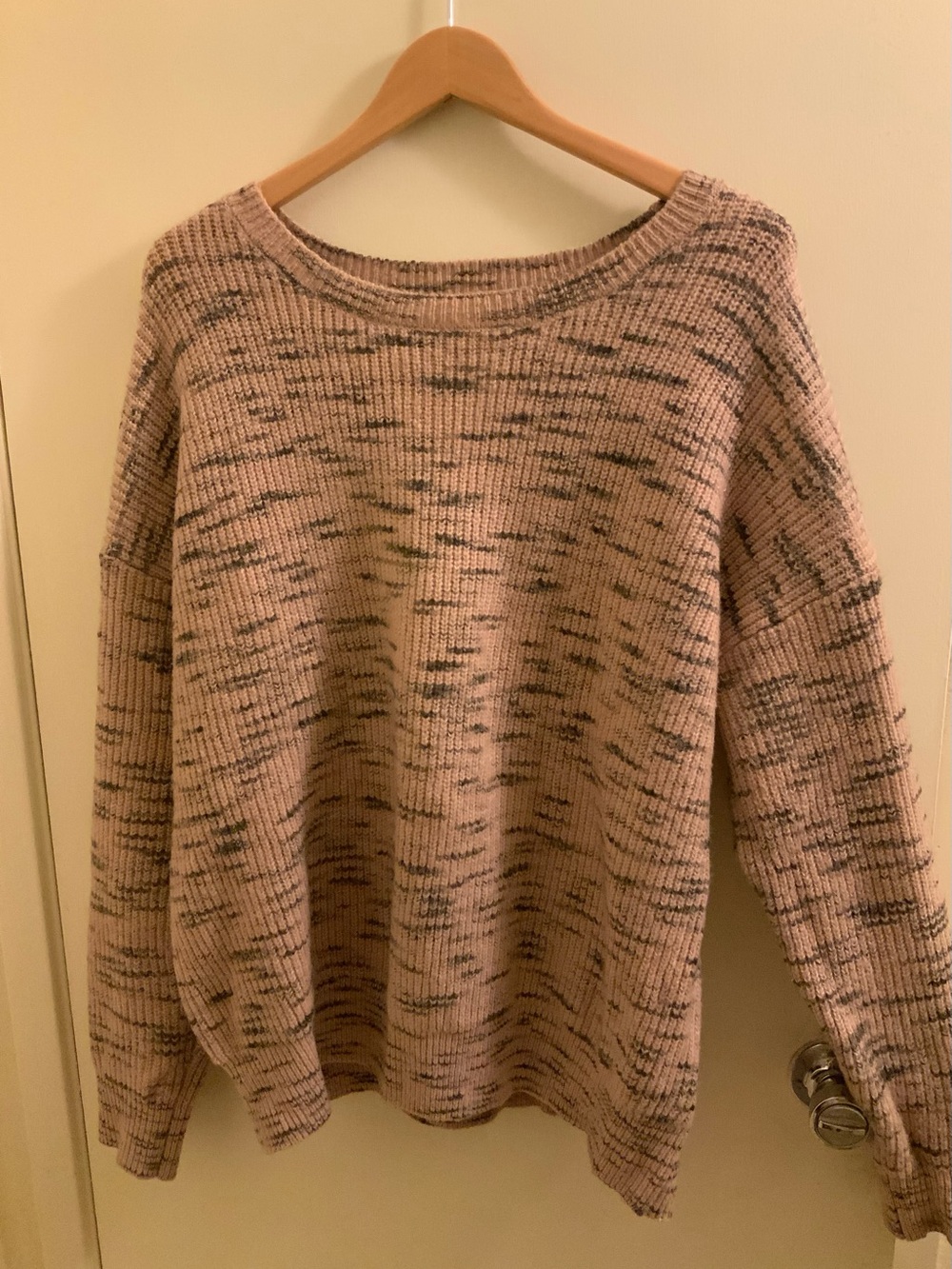 Caslon Pink Marled Crewneck Sweater